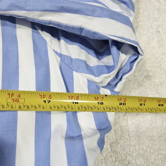 J Crew Tiered cotton poplin mini dress in Barrie stripe L - Picture 12 of 12